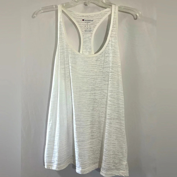 Champion Tops - Champion Authentic White Tank Top Size Large